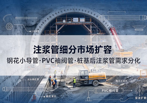 蚌山注浆管细分市场扩容，隧道钢花小导管、PVC 袖阀管、桩基后注浆管需求分化